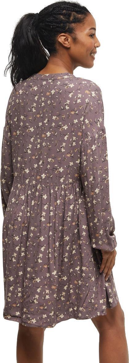 EcoWoven Crepe LS Dress - elkwood / blossom 1