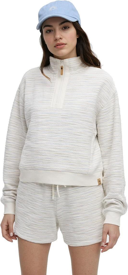 Elkhorn 1/4 Zip - Womens - cotton white flash stripe 1