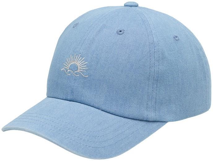 Embroidered Denim Peak Hat - light wash / white oak 1