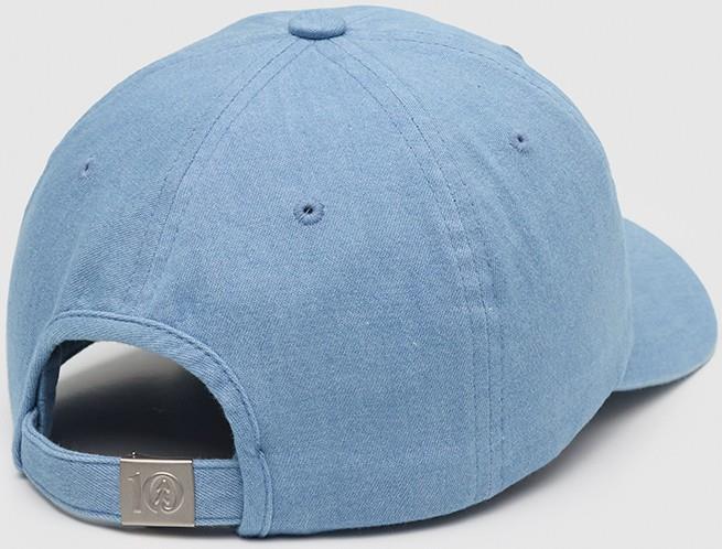 Embroidered Denim Peak Hat - light wash / white oak 1
