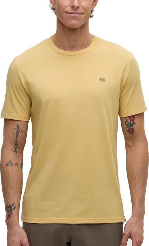 Embroidered Ten Classic T-Shirt - Mens - dusk yellow heather / clay 1