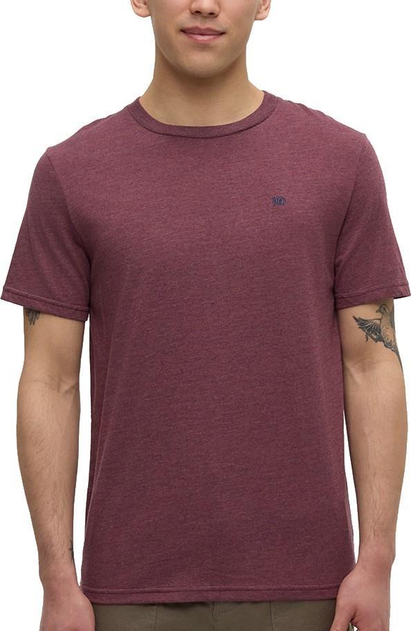 Embroidered Ten Classic T-Shirt - Mens - rosewood fleck / midnight blue 1
