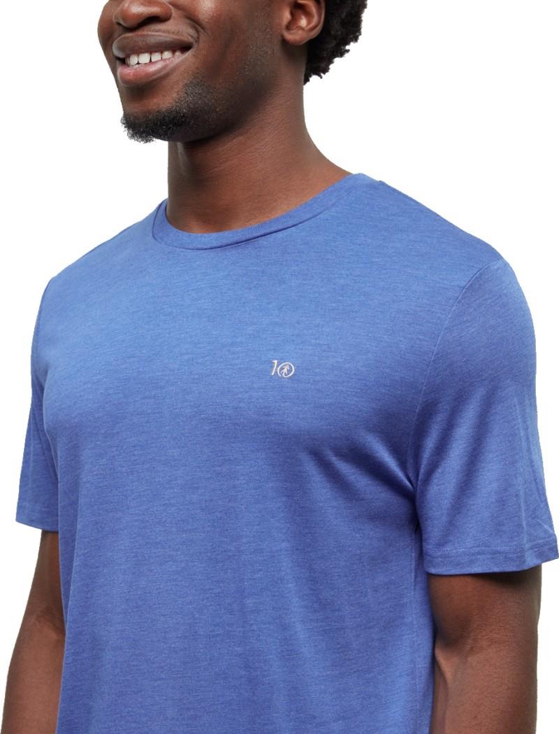 Embroidered Ten Classic T-Shirt - Mens - seaport heather / warm oak 1