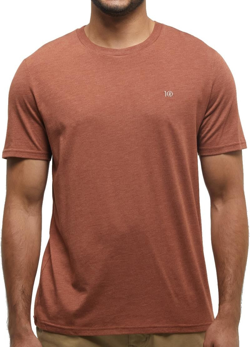 Embroidered Ten Classic T-Shirt - Mens - sequoia heather / khaki 1