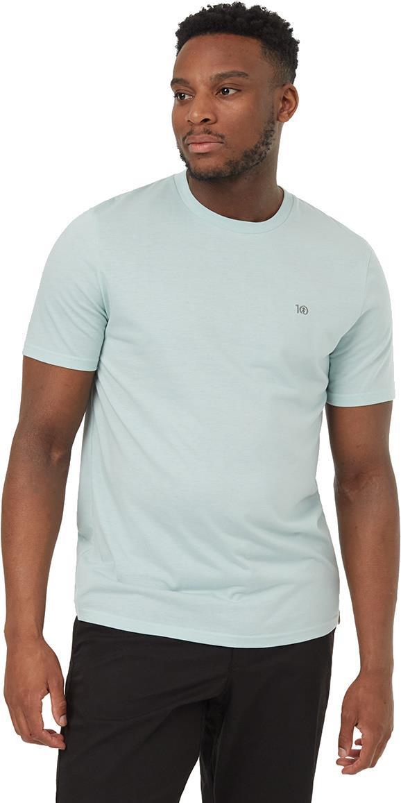 Embroidered Ten Classic T-Shirt - Mens - surf spray heather / misty green 1