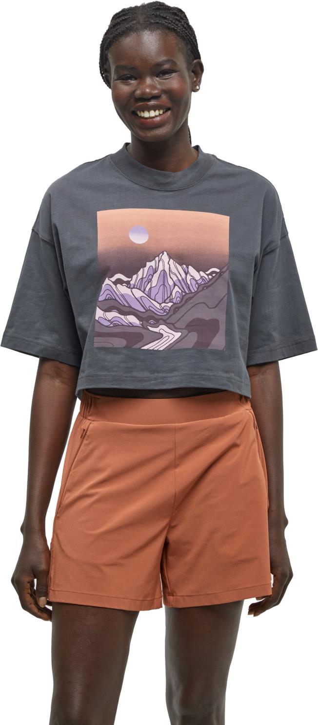 Emerald Edge Oversized Crop T-Shirt - Womens - graphite / huckleberry 1