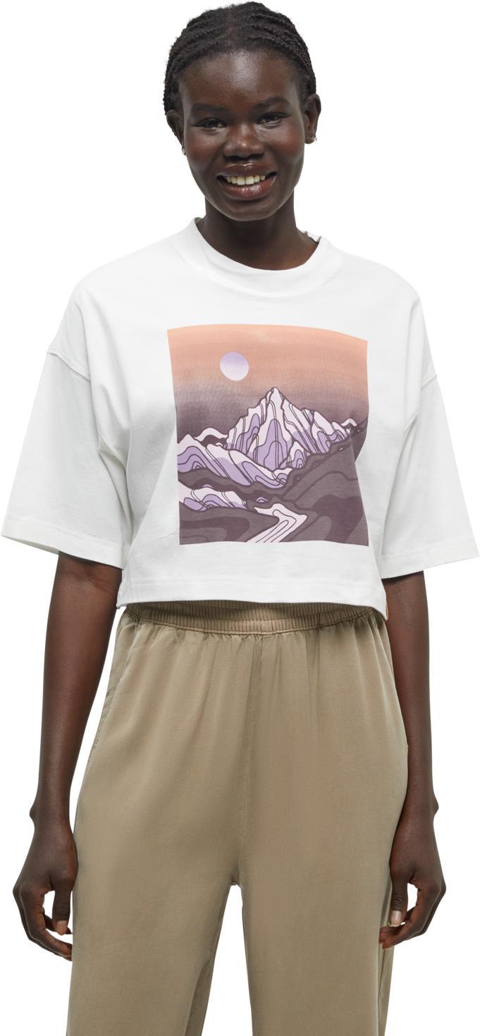 Emerald Edge Oversized Crop T-Shirt - Womens - undyed / huckleberry 1