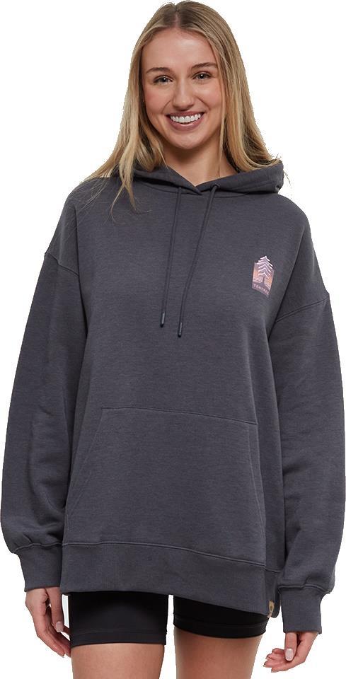 Emerald Edge Oversized Hoodie - Womens - graphite / moonscape 1