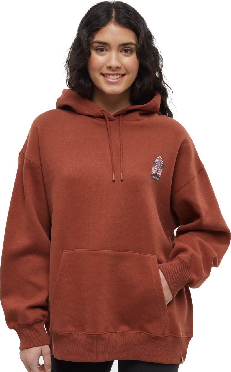 Emerald Edge Oversized Hoodie - Womens - sequoia / chocolate plum 1