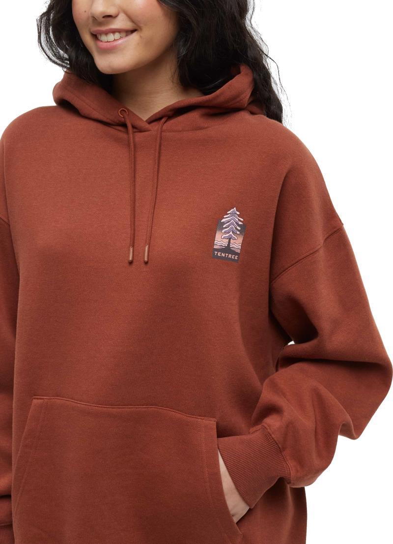 Emerald Edge Oversized Hoodie - Womens - sequoia / chocolate plum 1