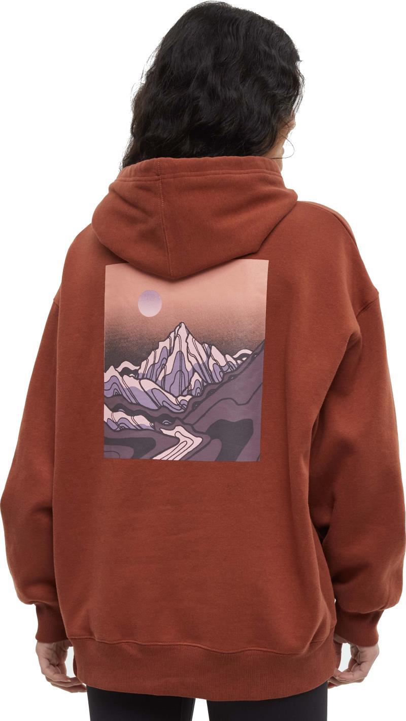 Emerald Edge Oversized Hoodie - Womens - sequoia / chocolate plum 1
