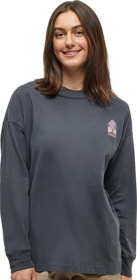Emerald Edge Oversized LS - Womens - graphite / moonscape 1