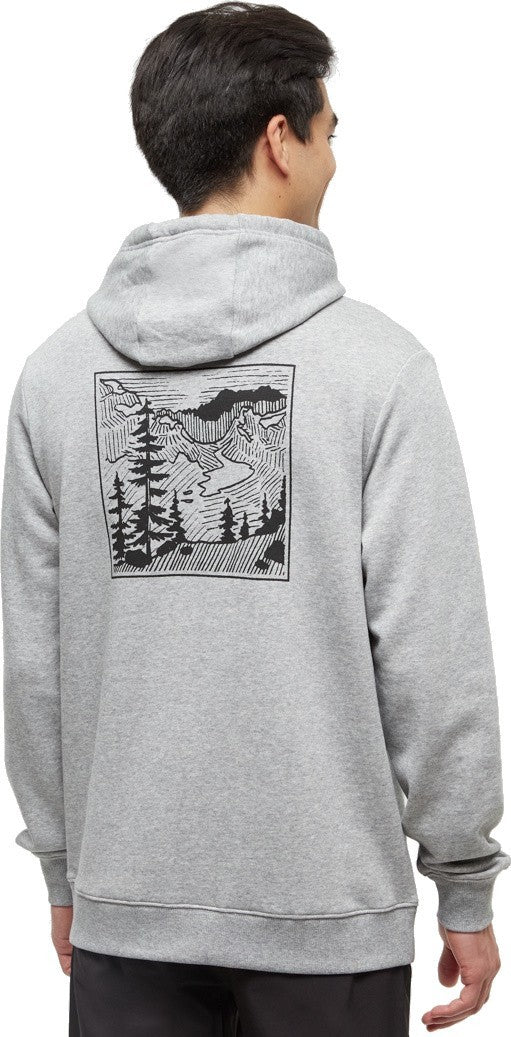 Etched Mountain Hoodie - Mens - harbour grey heather / meteorite black 1