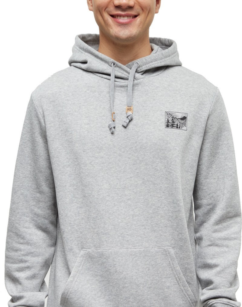 Etched Mountain Hoodie - Mens - harbour grey heather / meteorite black 1