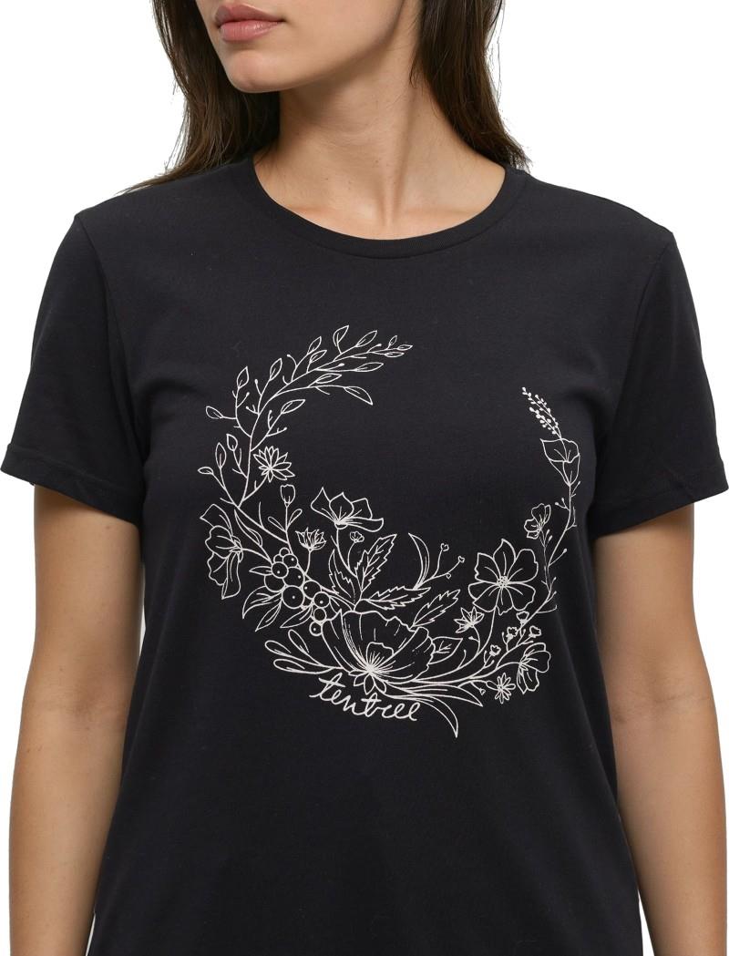 Evergreen Floral T-Shirt - Womens - meteorite black / white oak 1