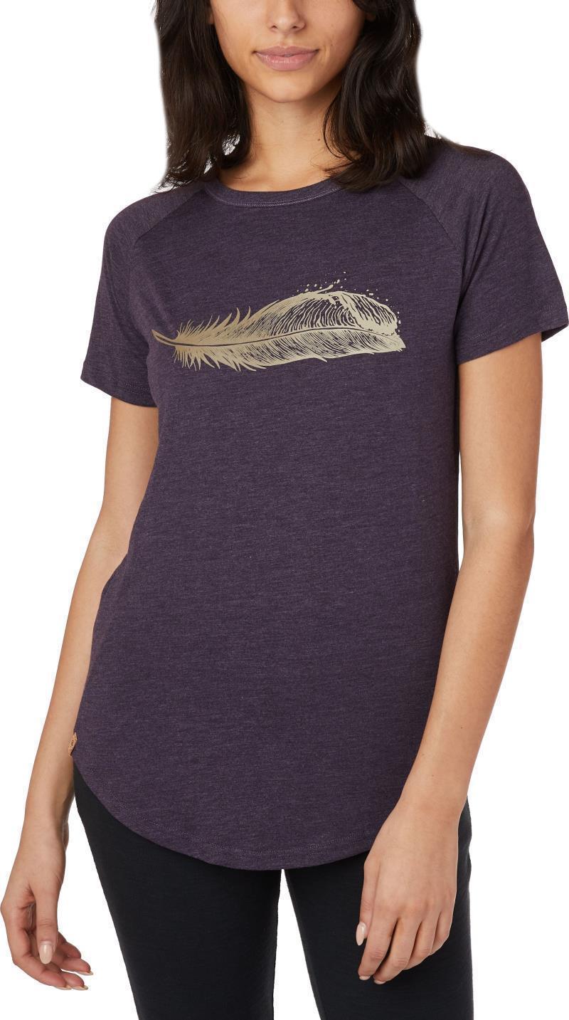 Featherwave SS Tee T-Shirt - Womens - aubergine purple heather 1