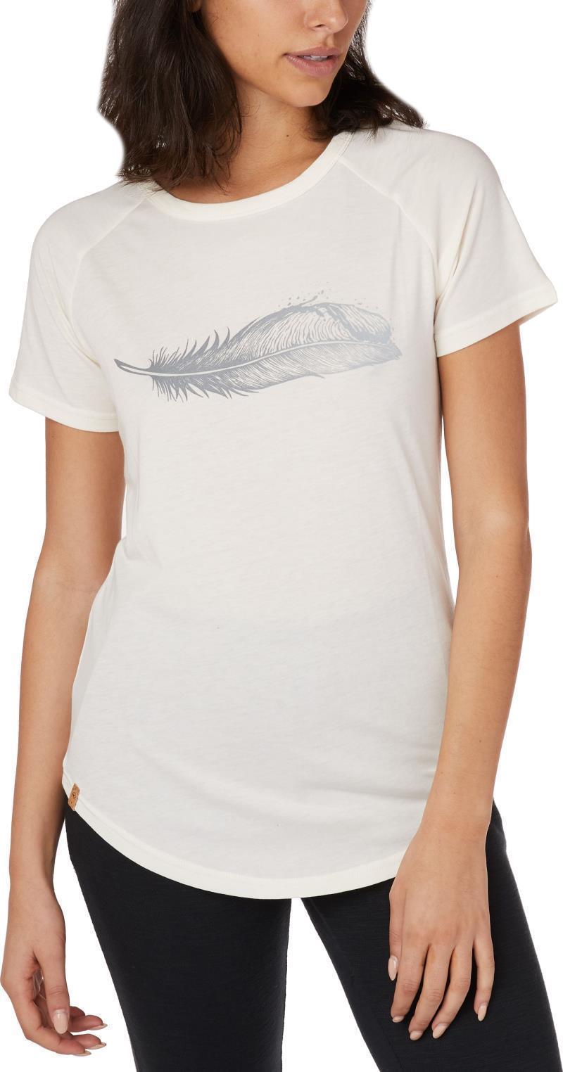 Featherwave SS Tee T-Shirt - Womens - elm white heather 1