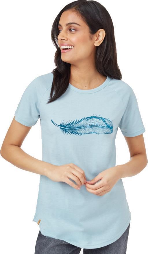 Featherwave SS Tee T-Shirt - Womens - pine mist blue heather 1