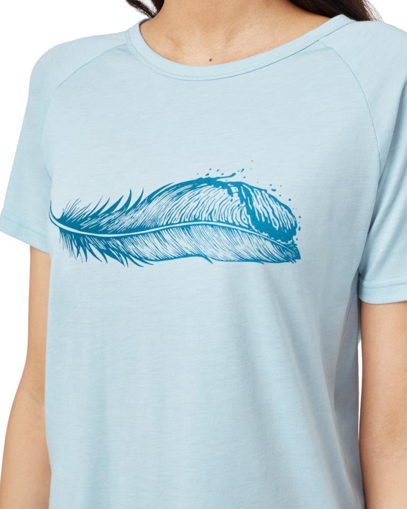 Featherwave SS Tee T-Shirt - Womens - pine mist blue heather 1