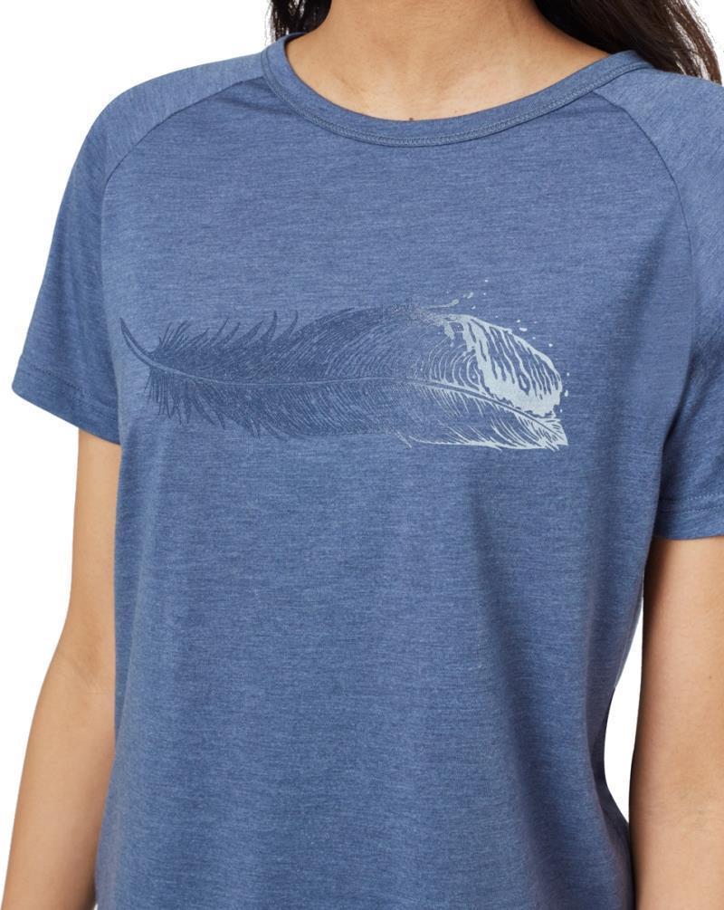 Featherwave SS Tee T-Shirt - Womens - spruce blue heather 1