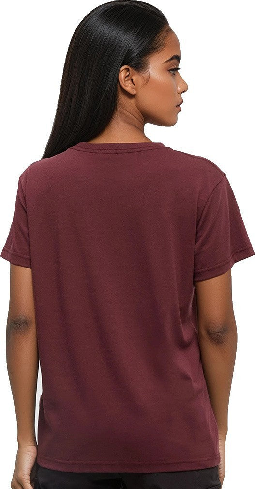 Fernleaf Ten T-Shirt - Womens - deep burgundy / brushed nickel 1