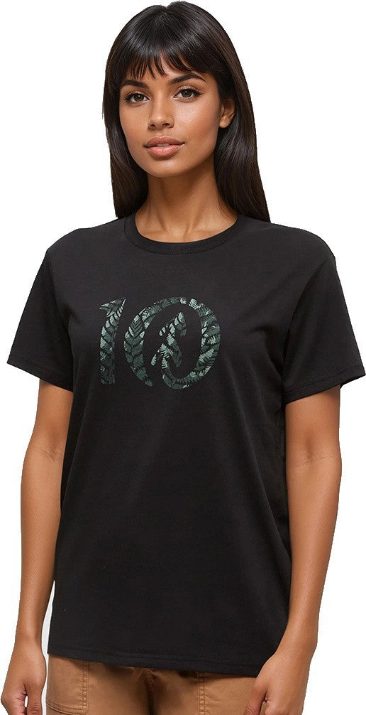 Fernleaf Ten T-Shirt - Womens - meteorite black / forest pine 1