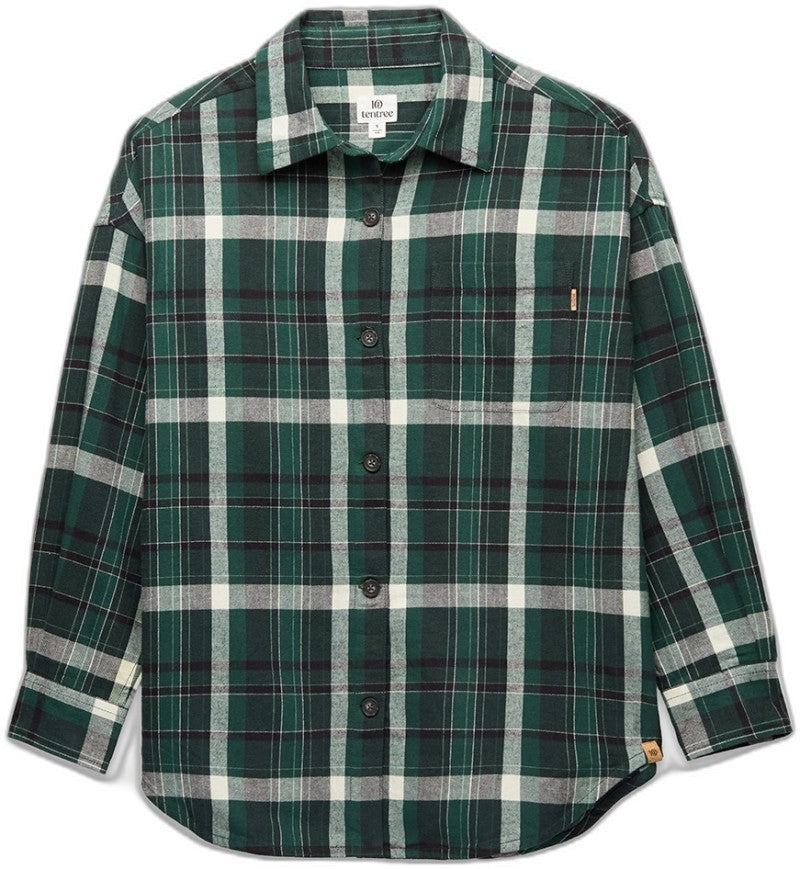 Fernwood Flannel Shirt - Womens - forest pine / skyline plaid 1