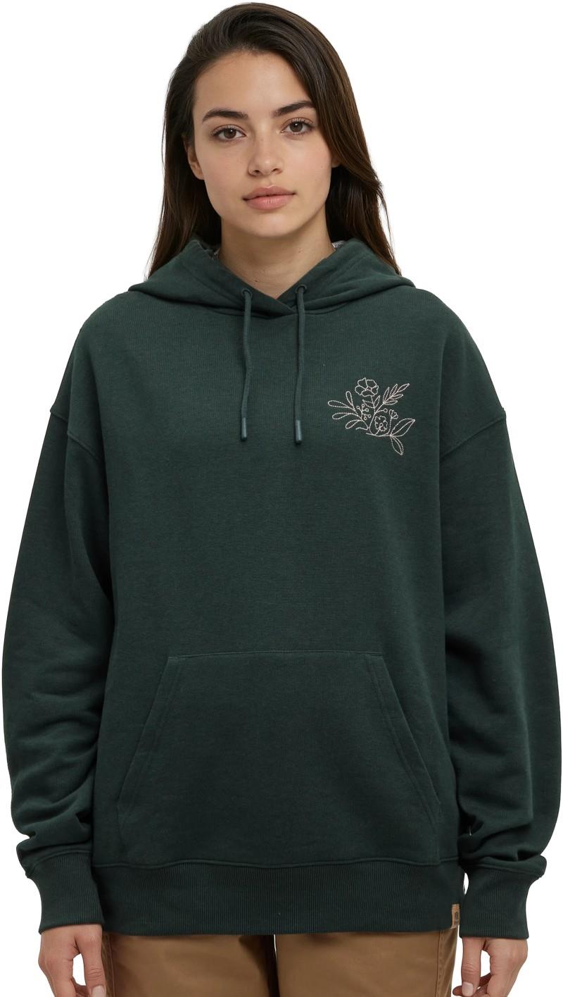 Field Foliage Hoodie - Womens - dark forest green / pale oak 1