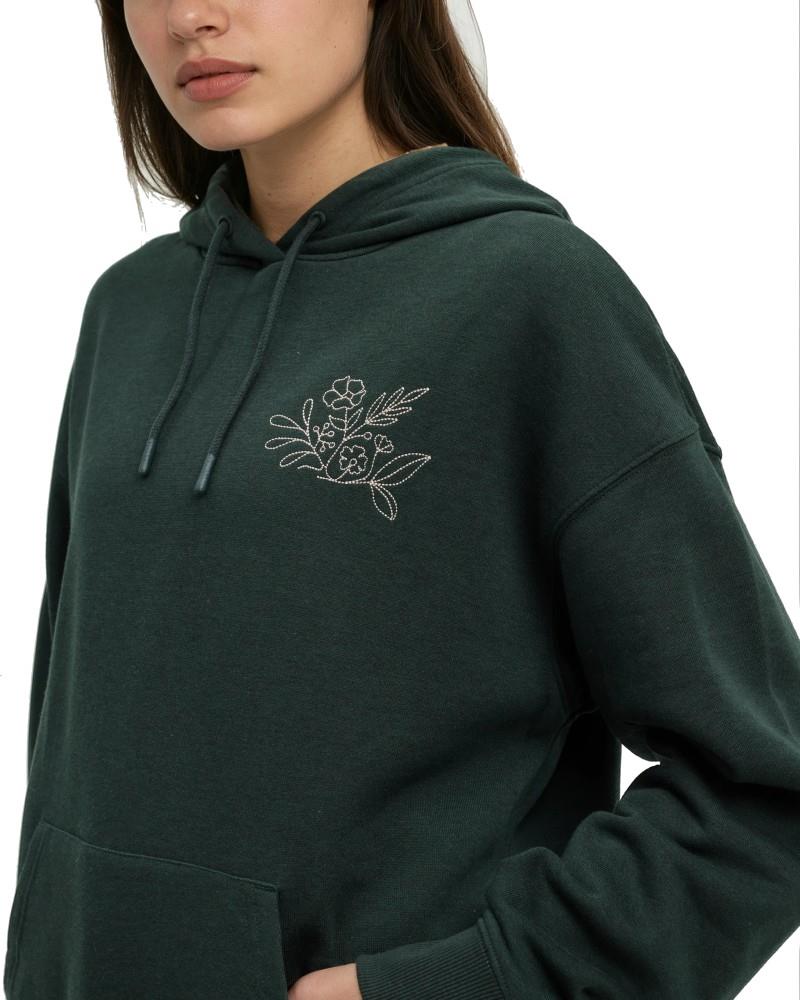 Field Foliage Hoodie - Womens - dark forest green / pale oak 1