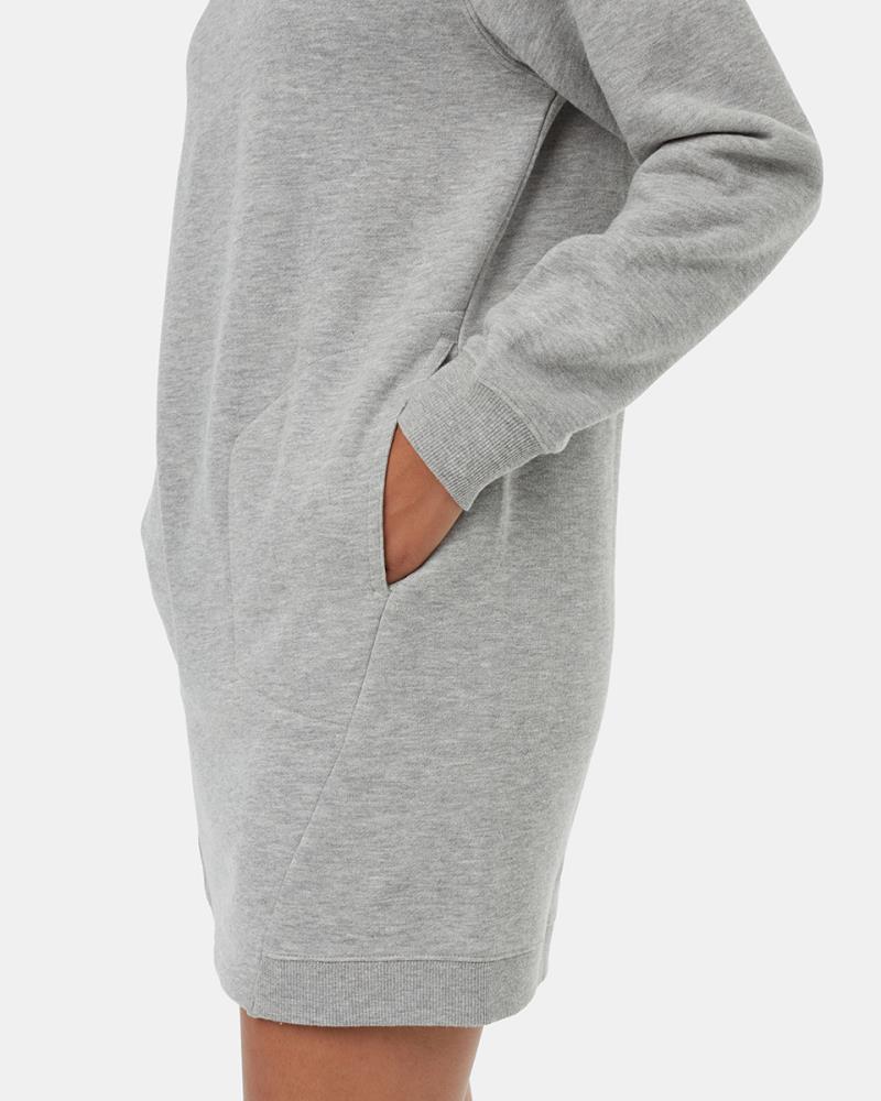 Fleece Crew Dress - hi rise grey heather 1