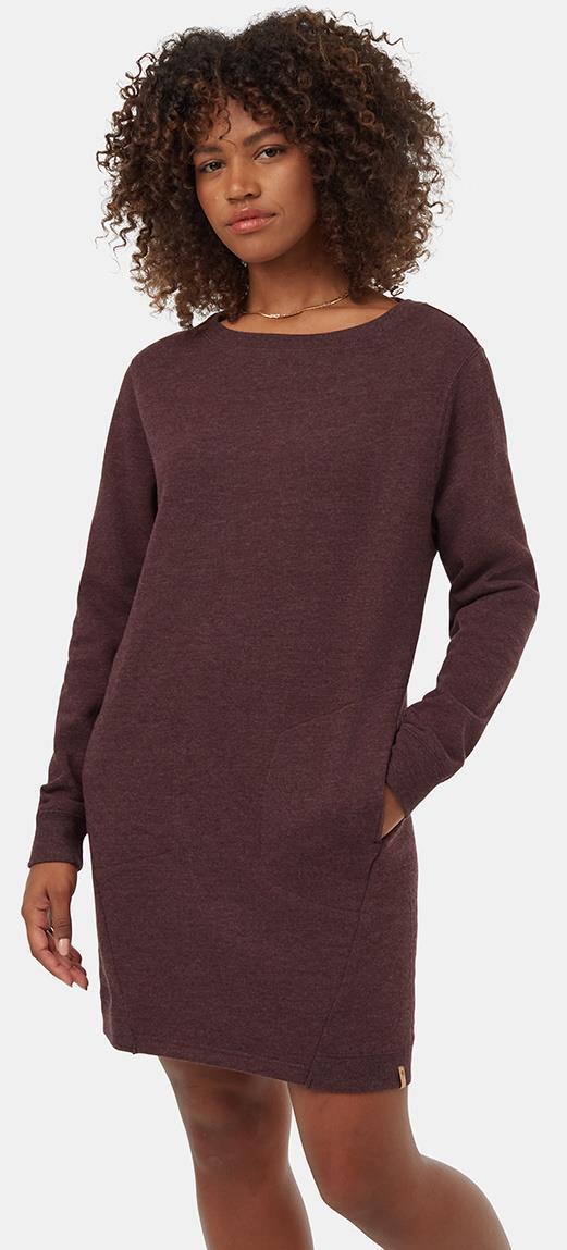 Fleece Crew Dress - mulberry heather 1