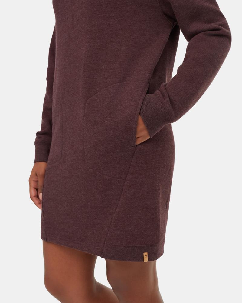 Fleece Crew Dress - mulberry heather 1