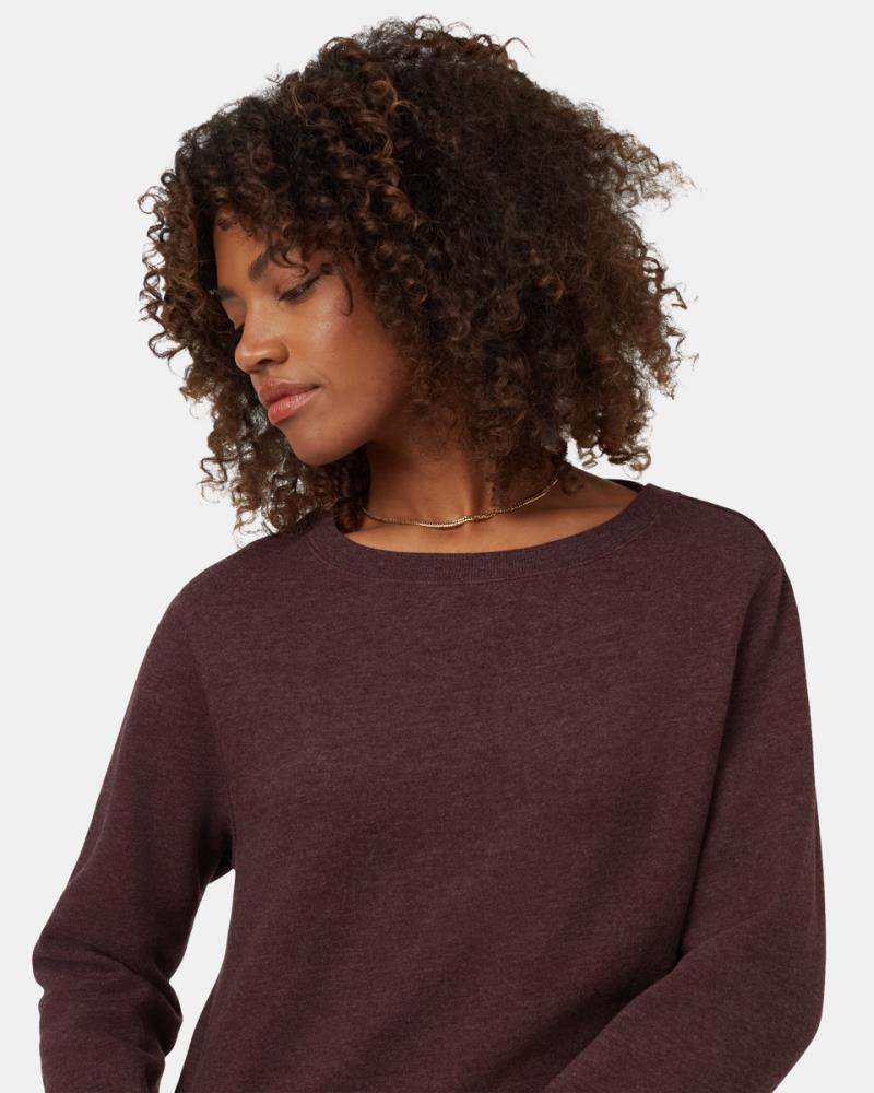 Fleece Crew Dress - mulberry heather 1