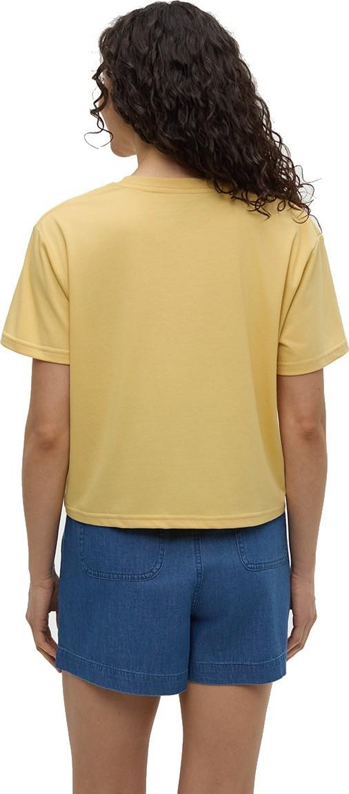 Floral Crop T-Shirt - Womens - dusk yellow / meteorite black 1