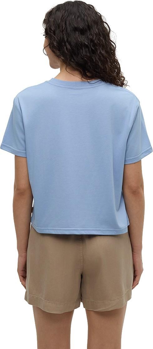 Floral Crop T-Shirt - Womens - lakeside blue / meteorite black 1