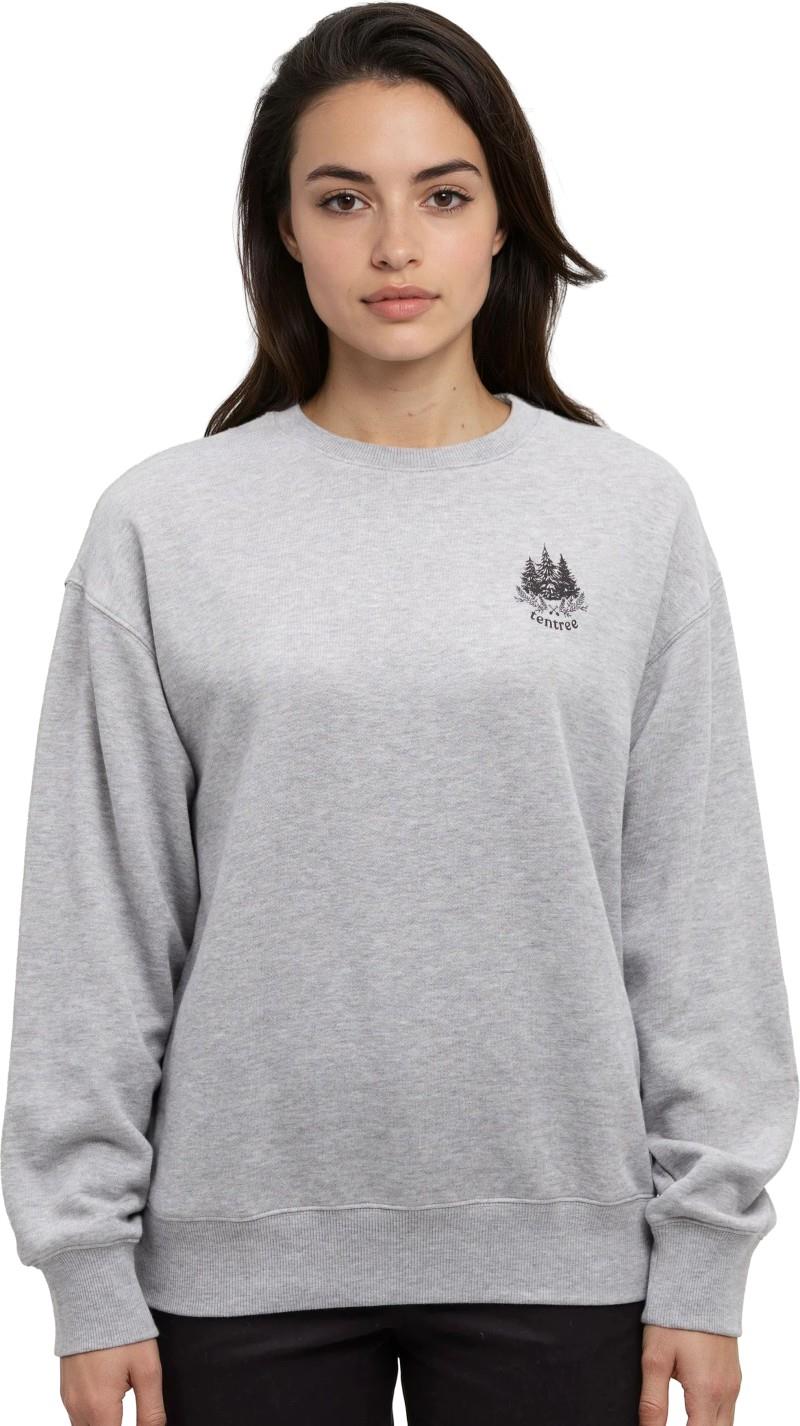 Floral Heritage Crew - Womens - harbour grey heather / meteorite black 1