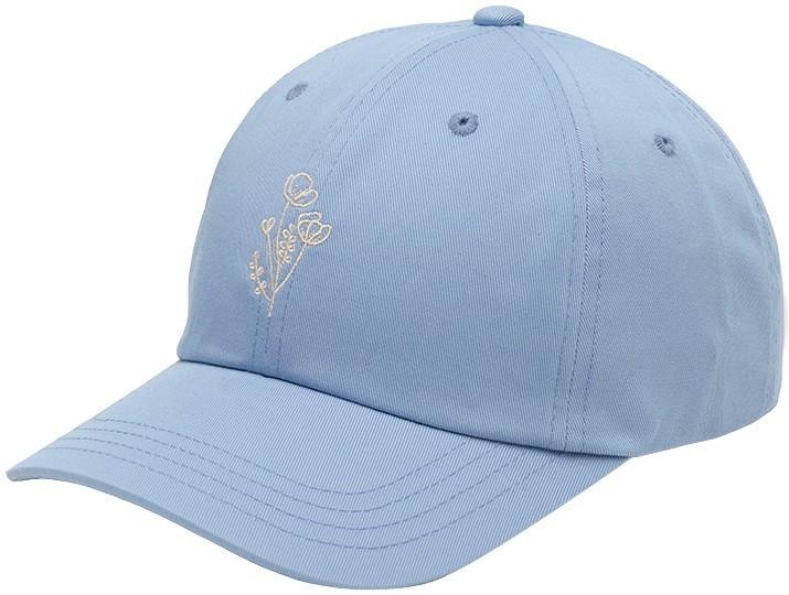 Flower Embroidery Peak Hat - lakeside blue / white oak 1