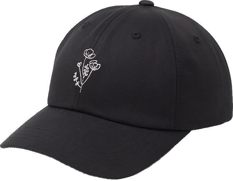 Flower Embroidery Peak Hat - meteorite black / sugar pine 1