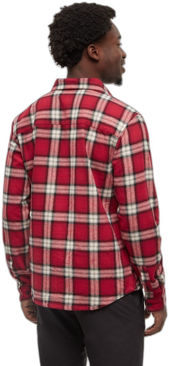 Forest Flannel Shirt - Mens - crimson / arbutus plaid 1