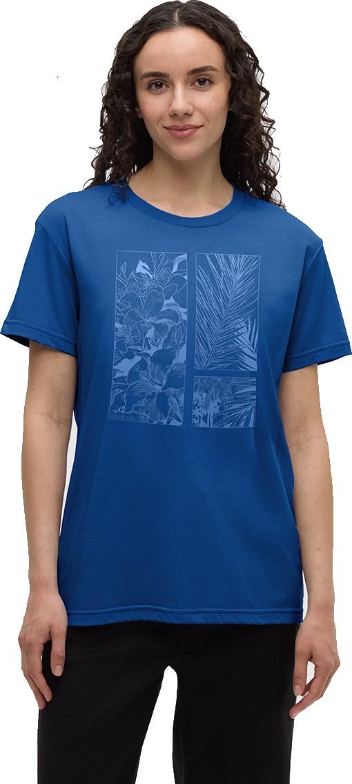 Framed Haitian Bloom T-Shirt - Womens - nightfall / high tide 1