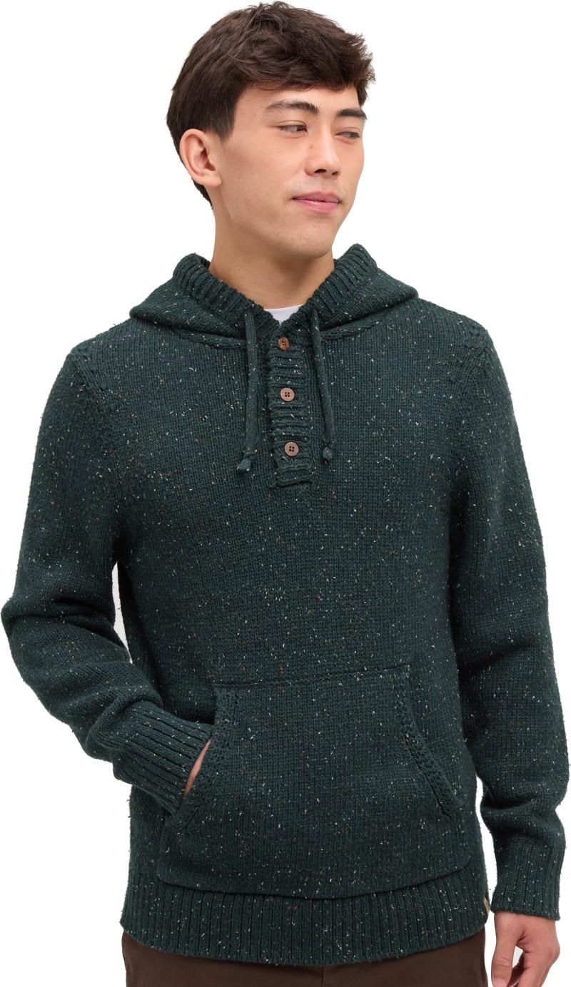 Fraser Fleck Sweater - Mens - dark forest green fleck 1