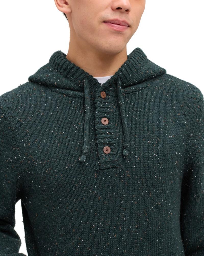 Fraser Fleck Sweater - Mens - dark forest green fleck 1