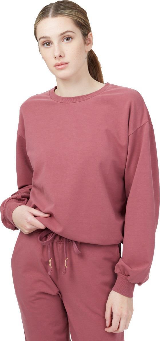 French Terry Balloon Sleeve Crew - Womens - crushed berry 1