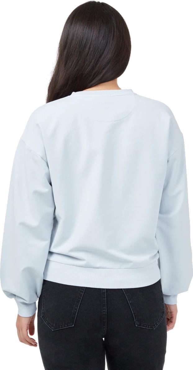 French Terry Balloon Sleeve Crew - Womens - ocean air blue 1