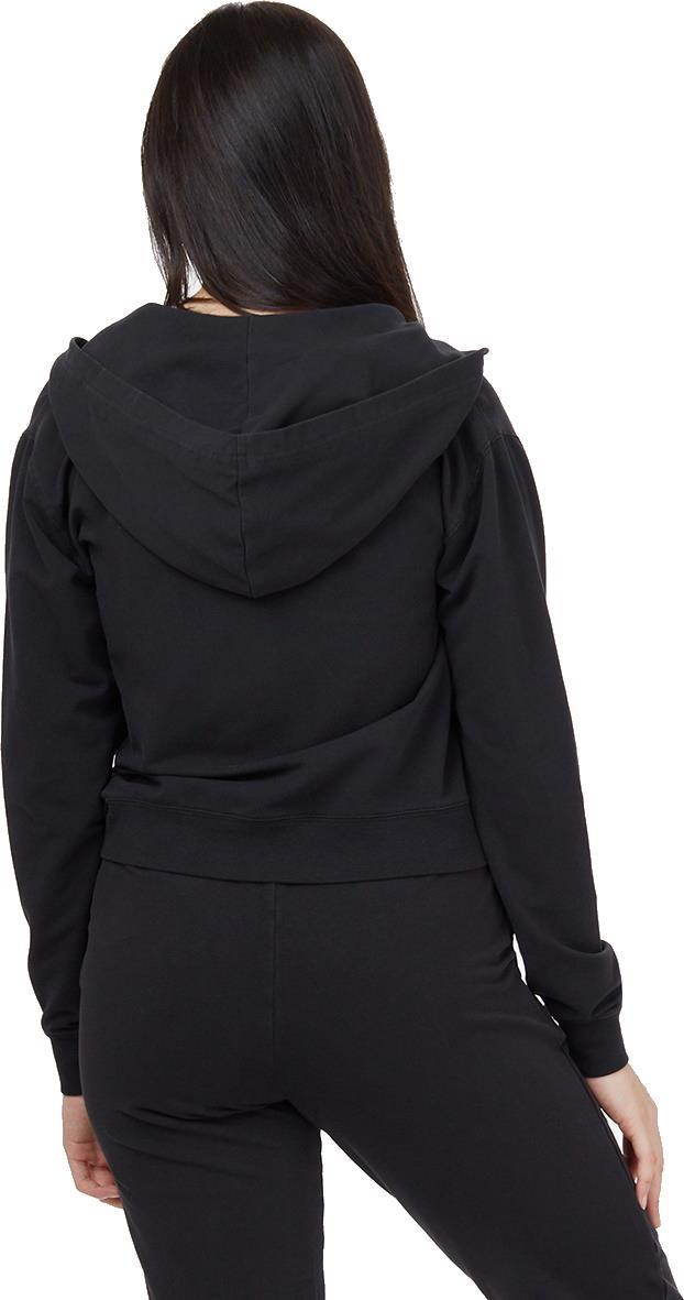 French Terry Boyfriend Zip Hoodie - Womens - jet black 1