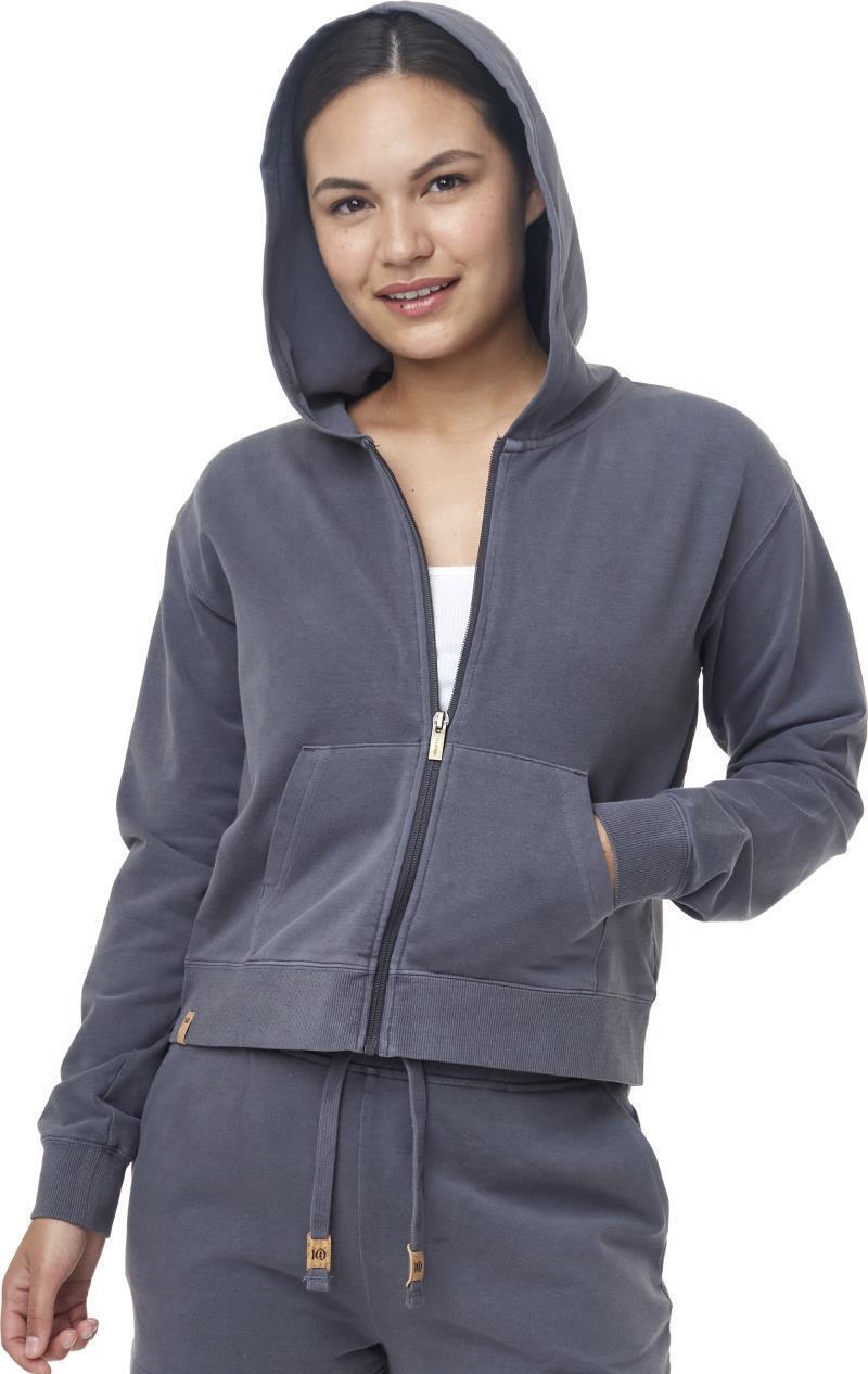 French Terry Boyfriend Zip Hoodie - Womens - periscope grey 1