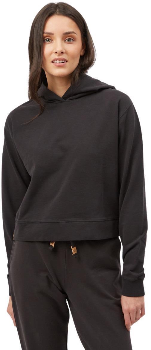 French Terry Cropped Hoodie - Womens - jet black 1