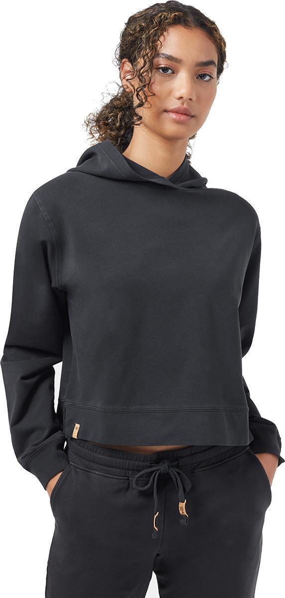 French Terry Cropped Hoodie - Womens - meteorite black 1