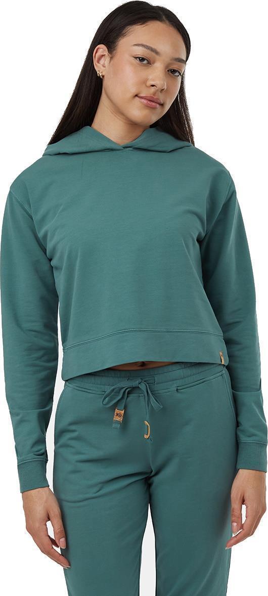 French Terry Cropped Hoodie - Womens - north sea 1