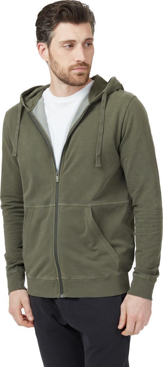 French Terry Zip Hoodie - Mens - olive night green 1